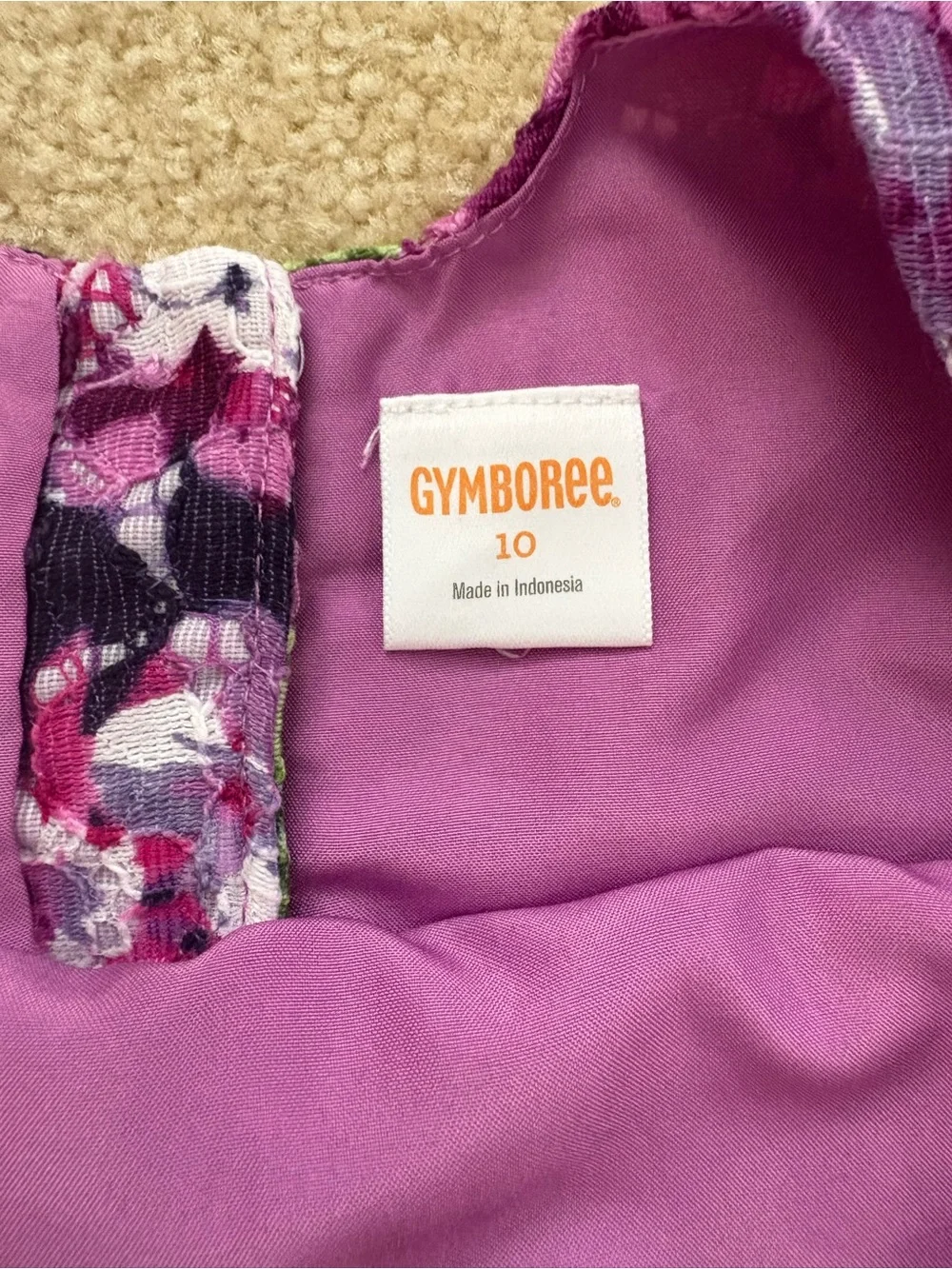 GYMBOREE Girls Floral Party Dress Purple Size 10